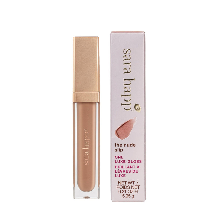 Lip gloss tube in The nude slip shade, Simply Elevated gift set